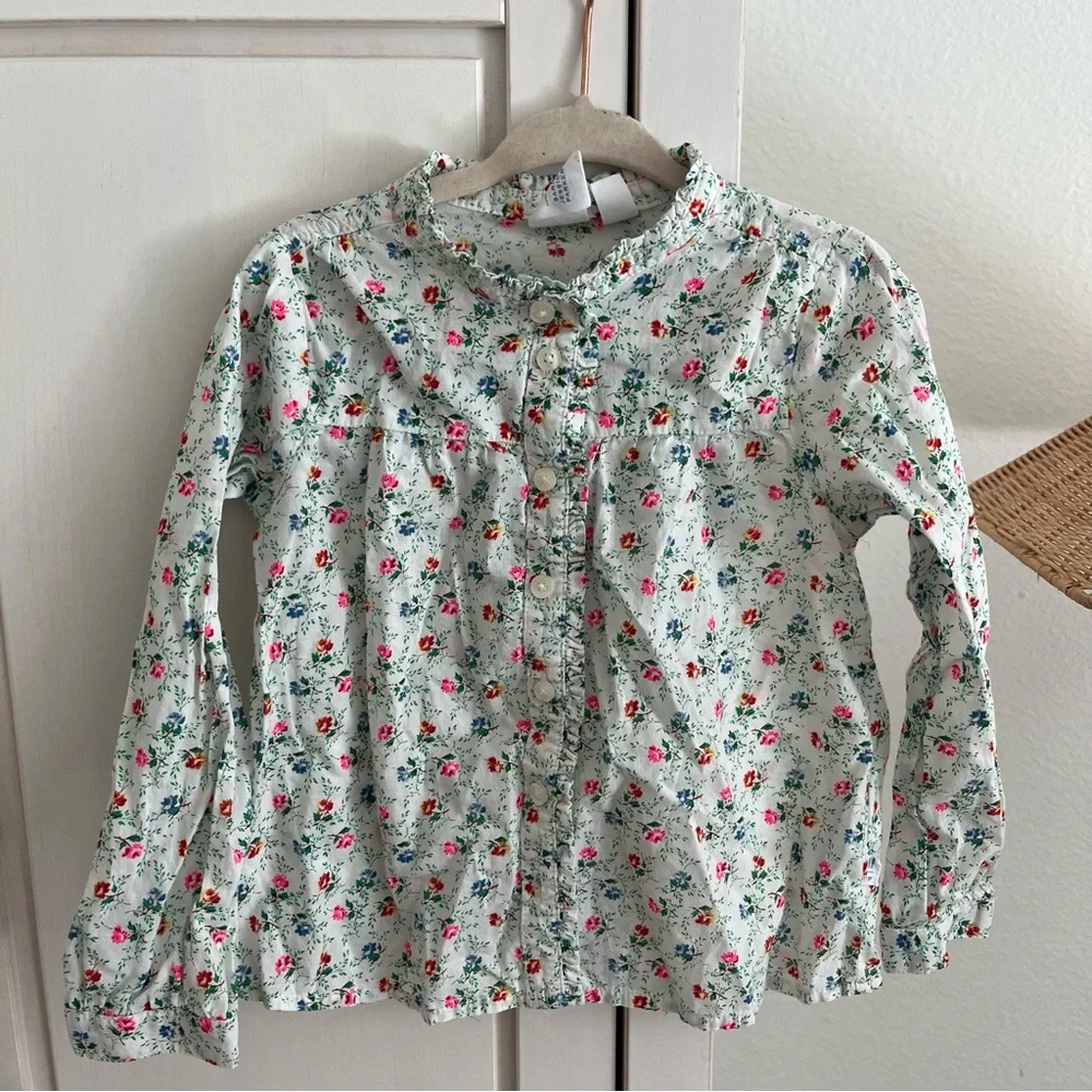 Gap Kids floral button down shirt